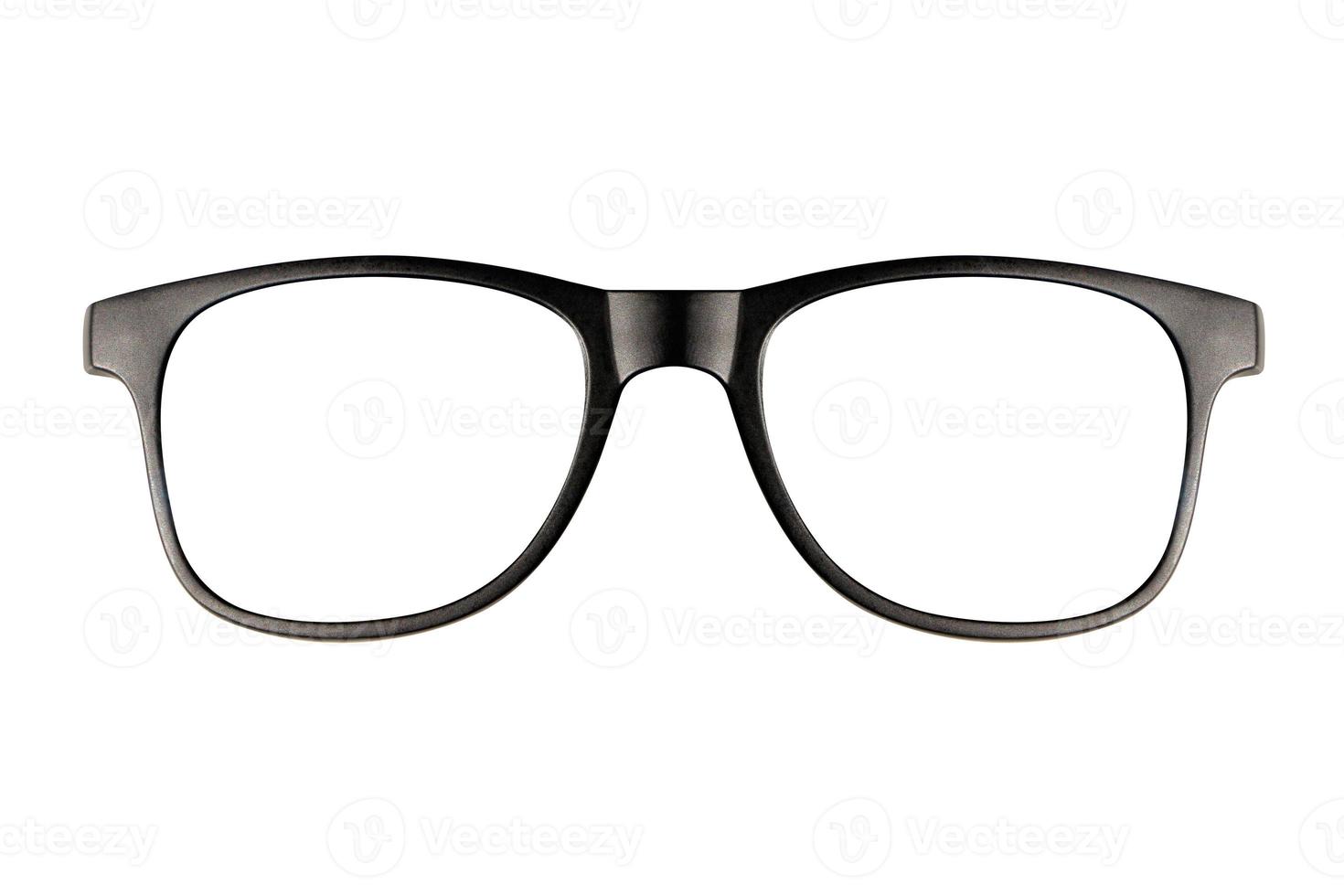 lunettes noires isolées sur fond blanc avec un tracé de détourage. photo