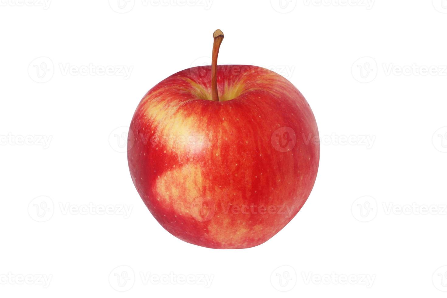 pomme rouge isolé sur fond blanc avec un tracé de détourage. photo