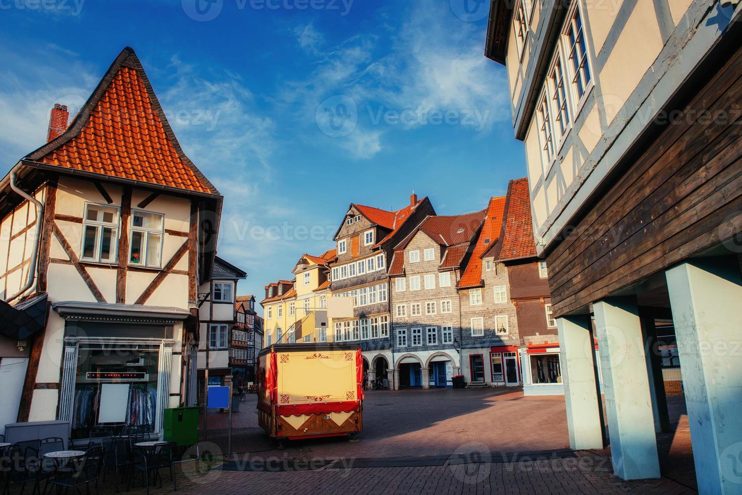 rue confortable de la ville pittoresque. charmant en allemagne. photo