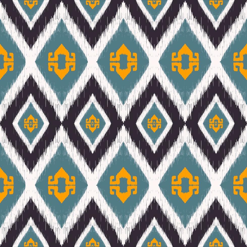 ikat traditionnel natif aztèque forme de losange sans soudure de fond. conception de couleur ethnique. utilisation pour le tissu, le textile, les éléments de décoration intérieure, le rembourrage, l'emballage. photo