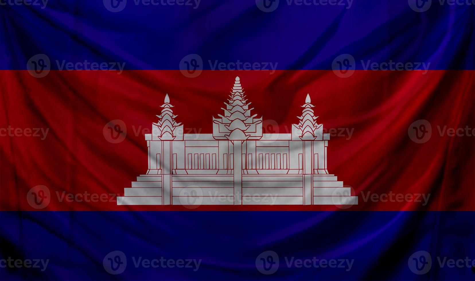 drapeau cambodge agitant. arrière-plan pour la conception patriotique et nationale photo