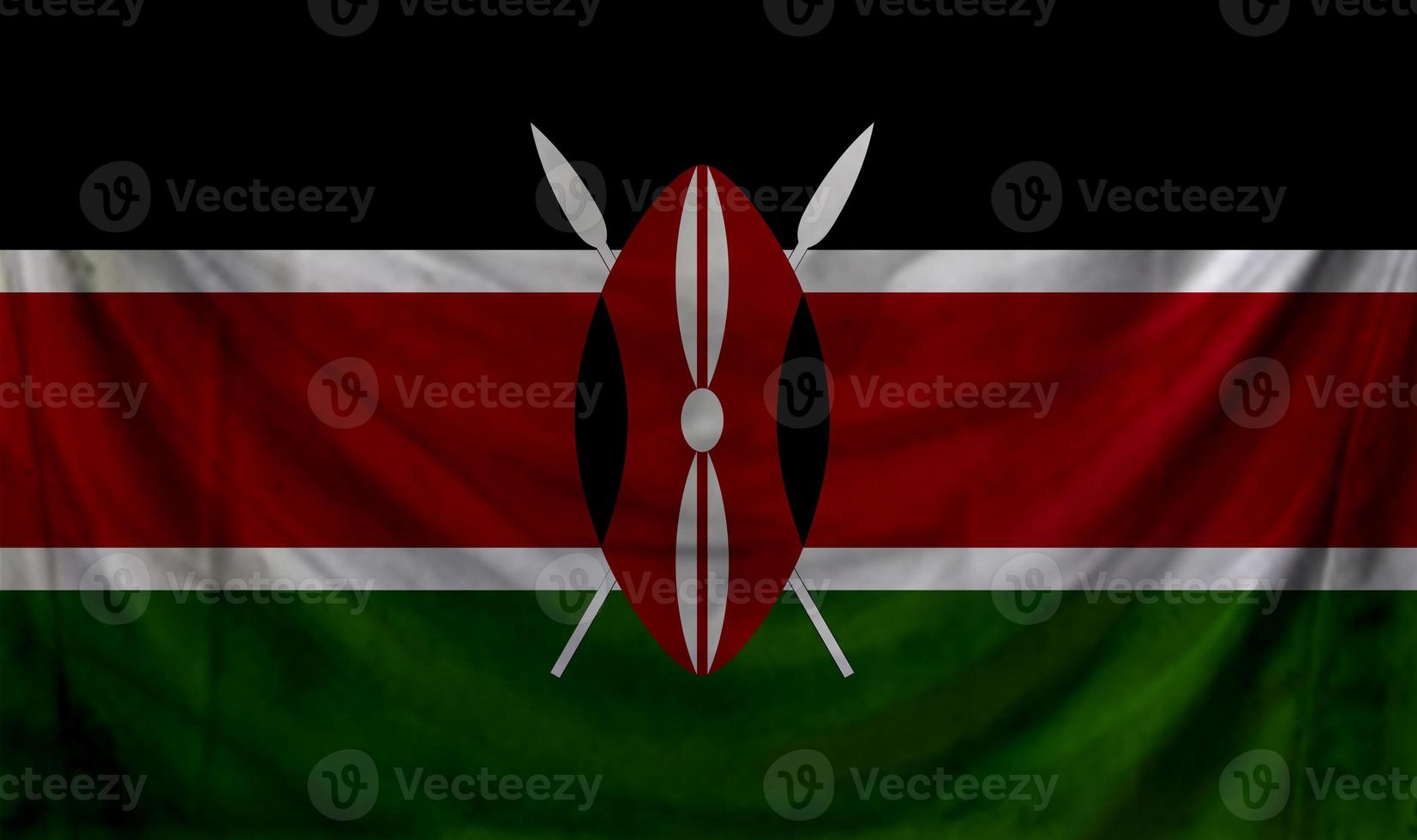 conception de vague de drapeau du kenya photo