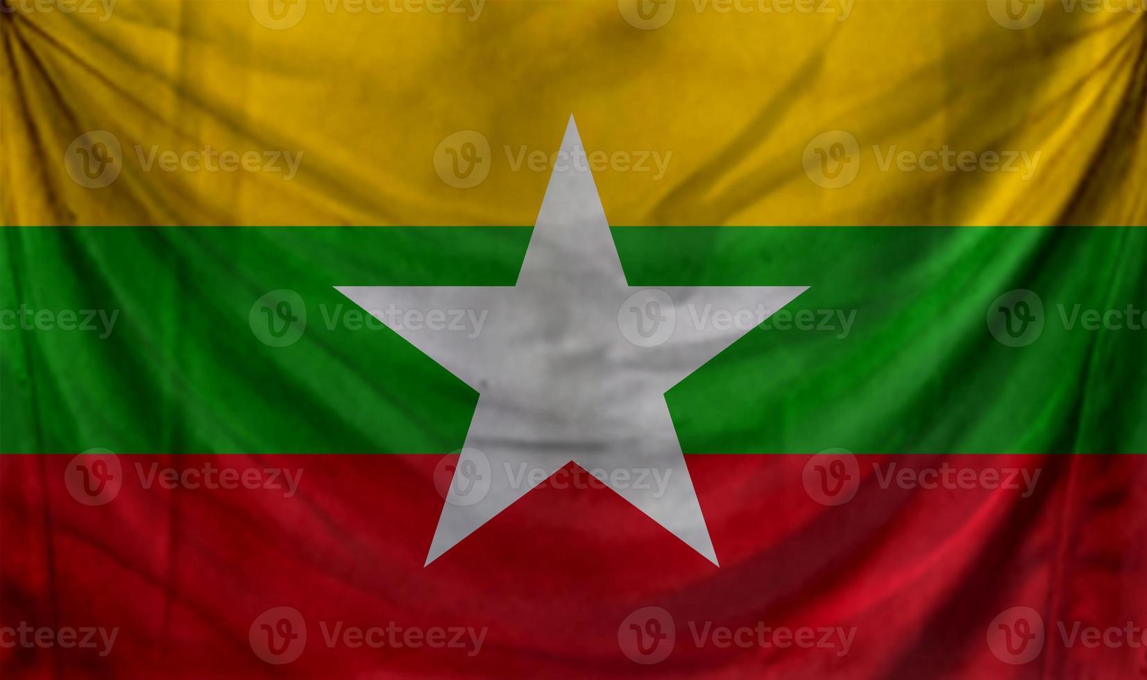 conception de vague de drapeau myanmar photo