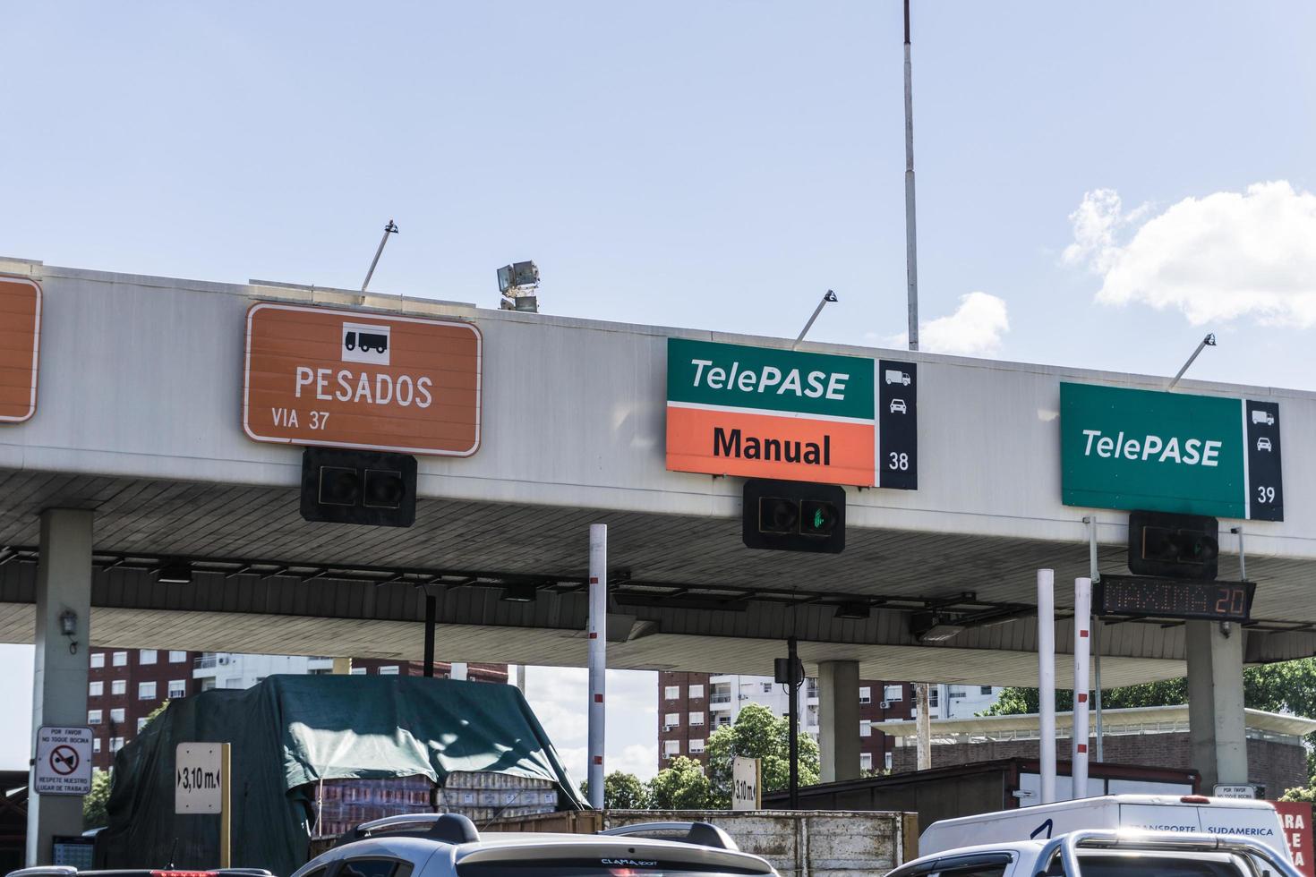 buenos aires, argentine, 2020. cabines de péage en argentine photo