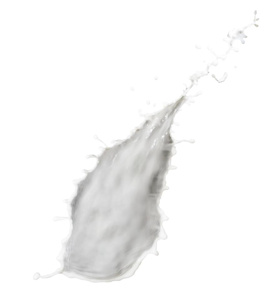 éclaboussure de lait ou de crème isolé sur fond blanc photo
