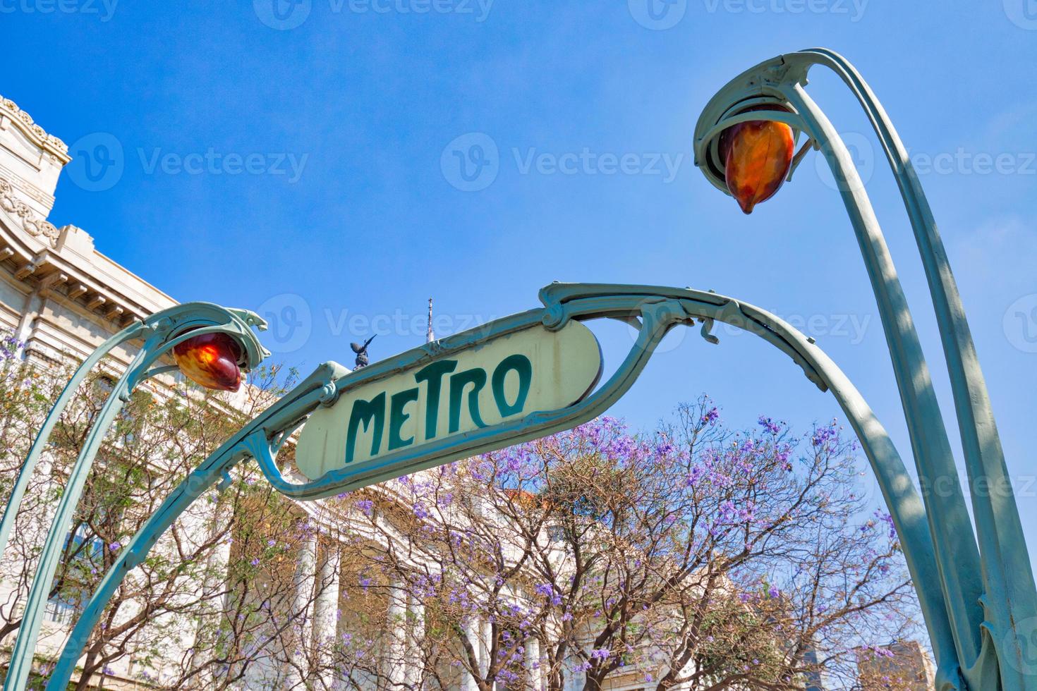 métro de mexico, panneau d'entrée du métro photo