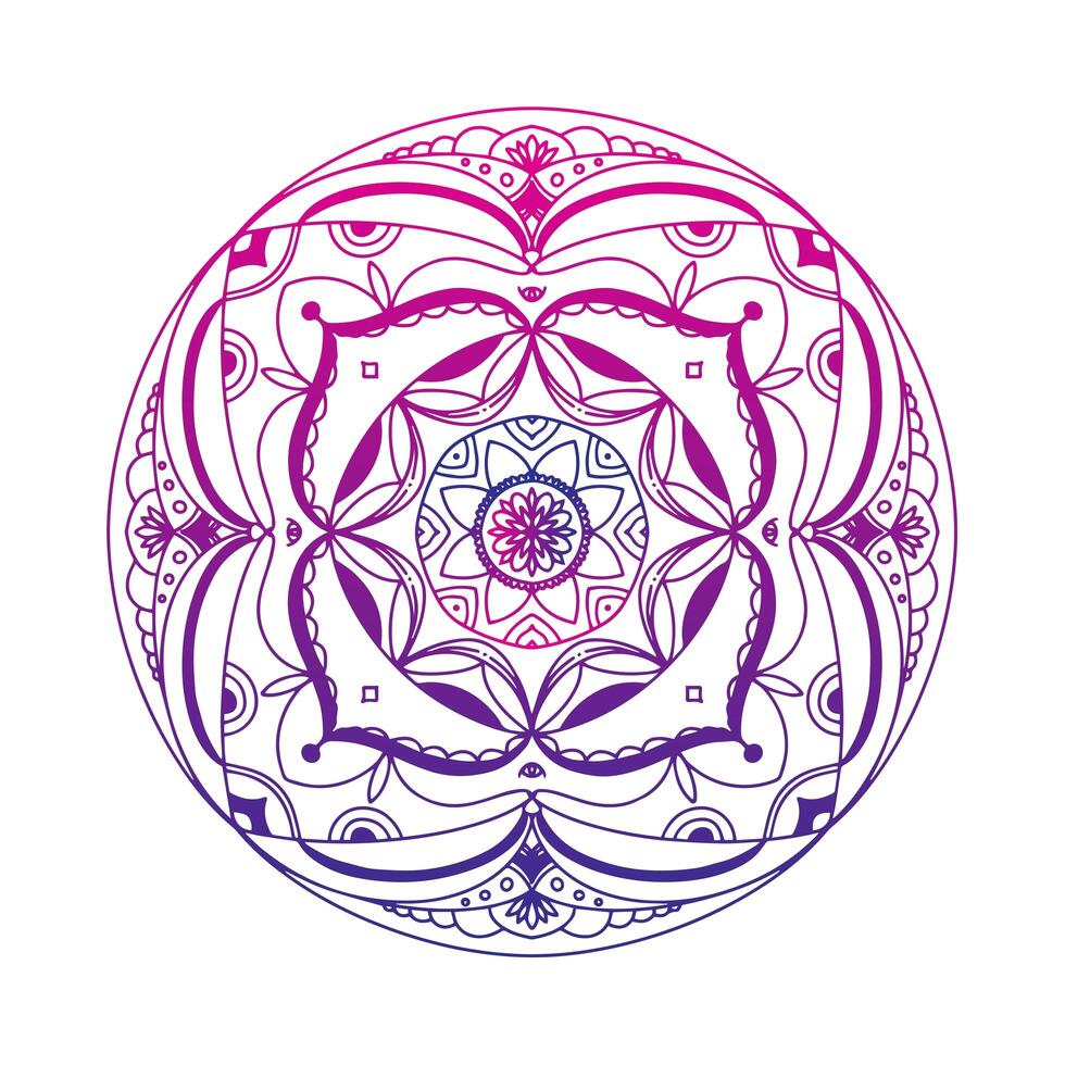 fleurs de mandala avec des décorations ethniques colorées et géométriques. photo