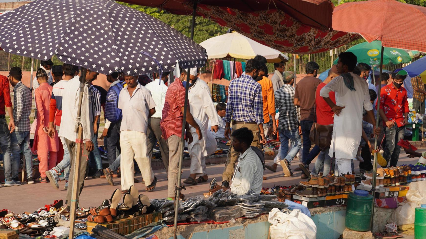 Marché à jama masjid, old delhi, inde photo