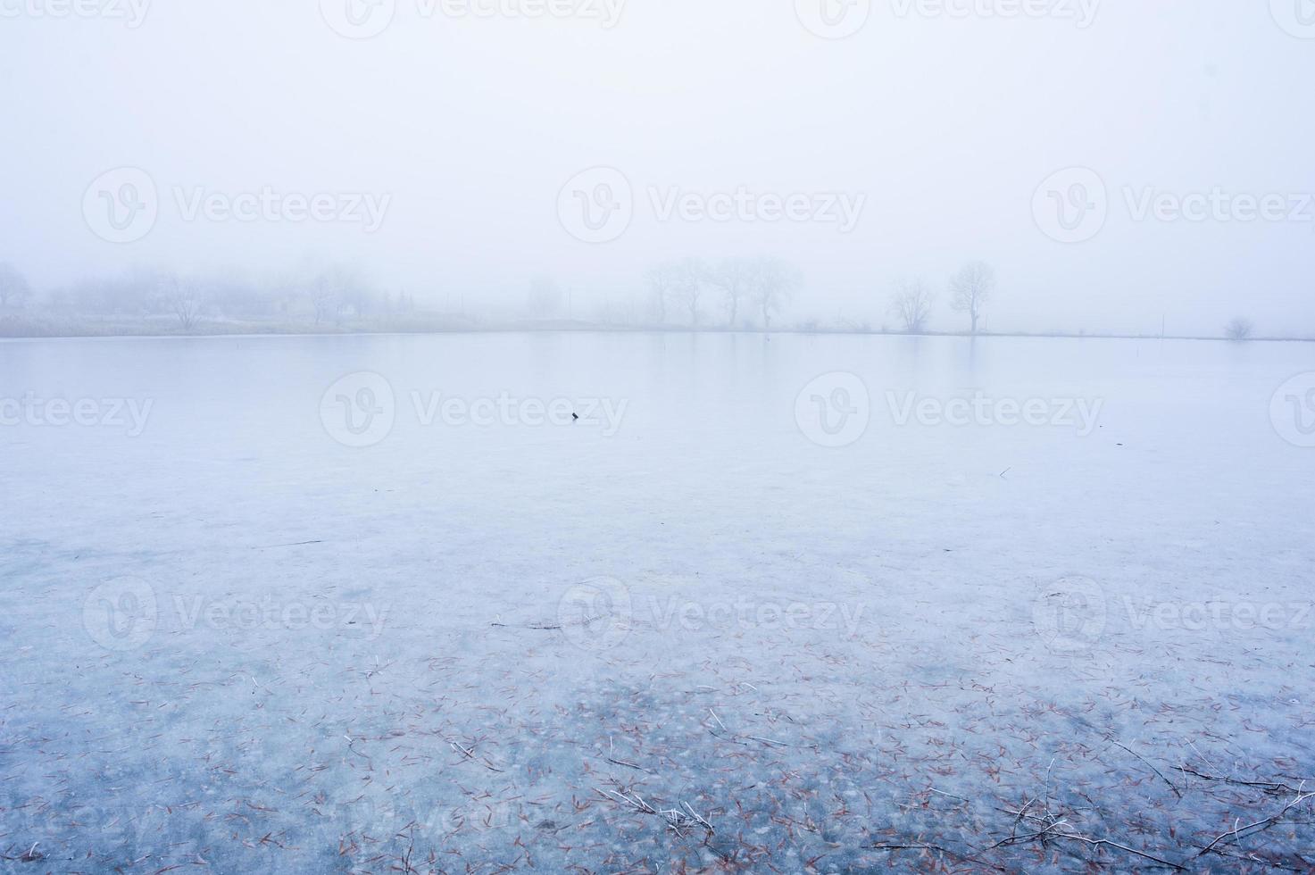 lac gelé pour le fond photo