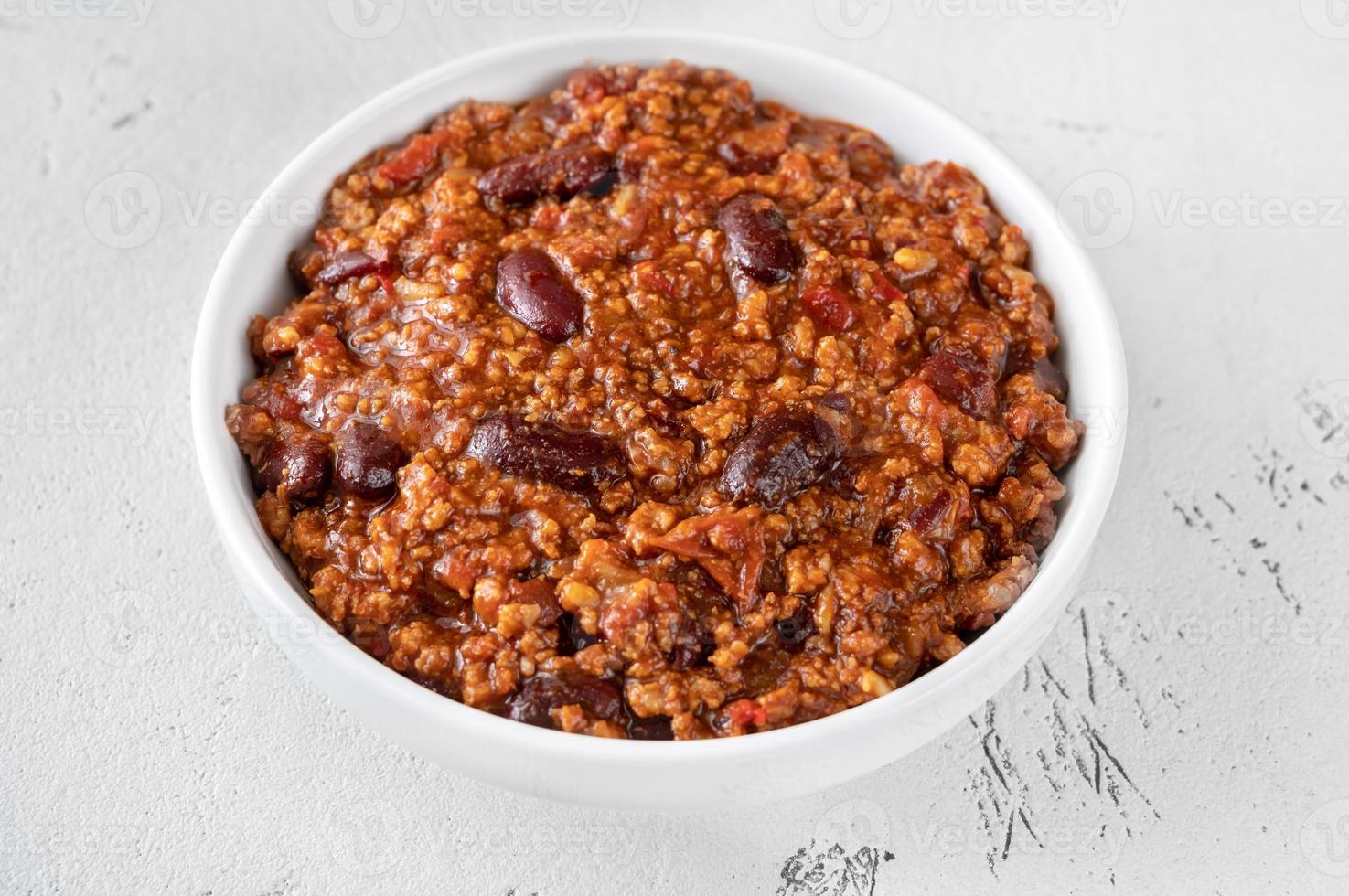 bol de chili con carne photo