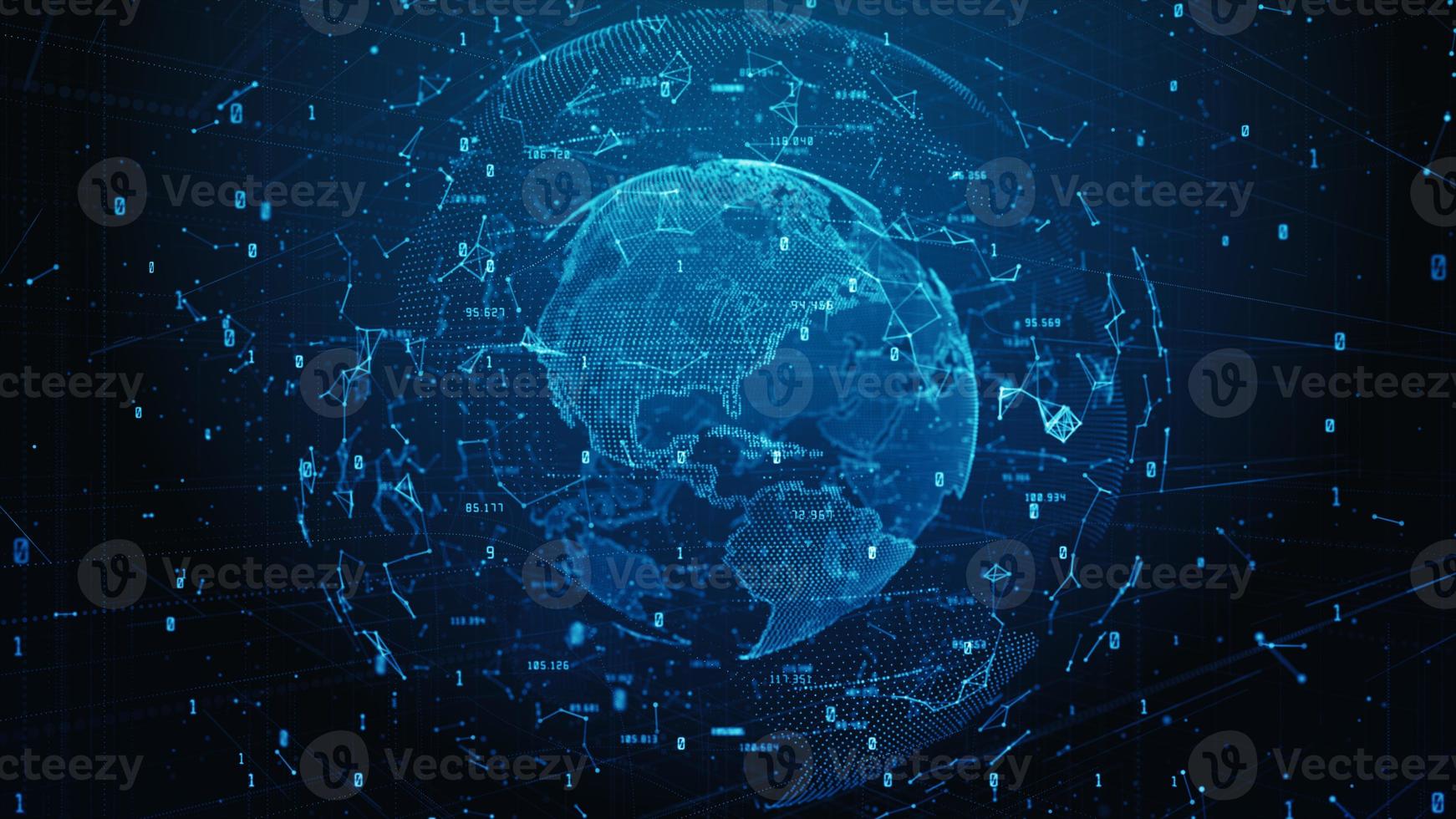 connexion de données réseau technologique, données numériques de cybersécurité, connexion Internet mondiale à haut débit 5g et arrière-plan du processus d'analyse de données volumineuses photo