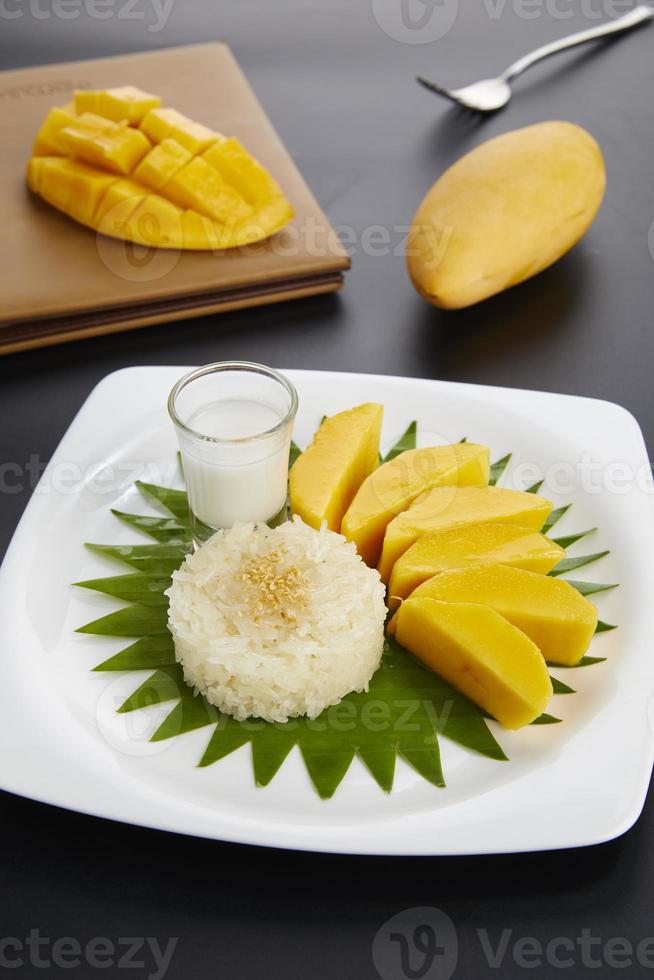 riz gluant, mangue photo