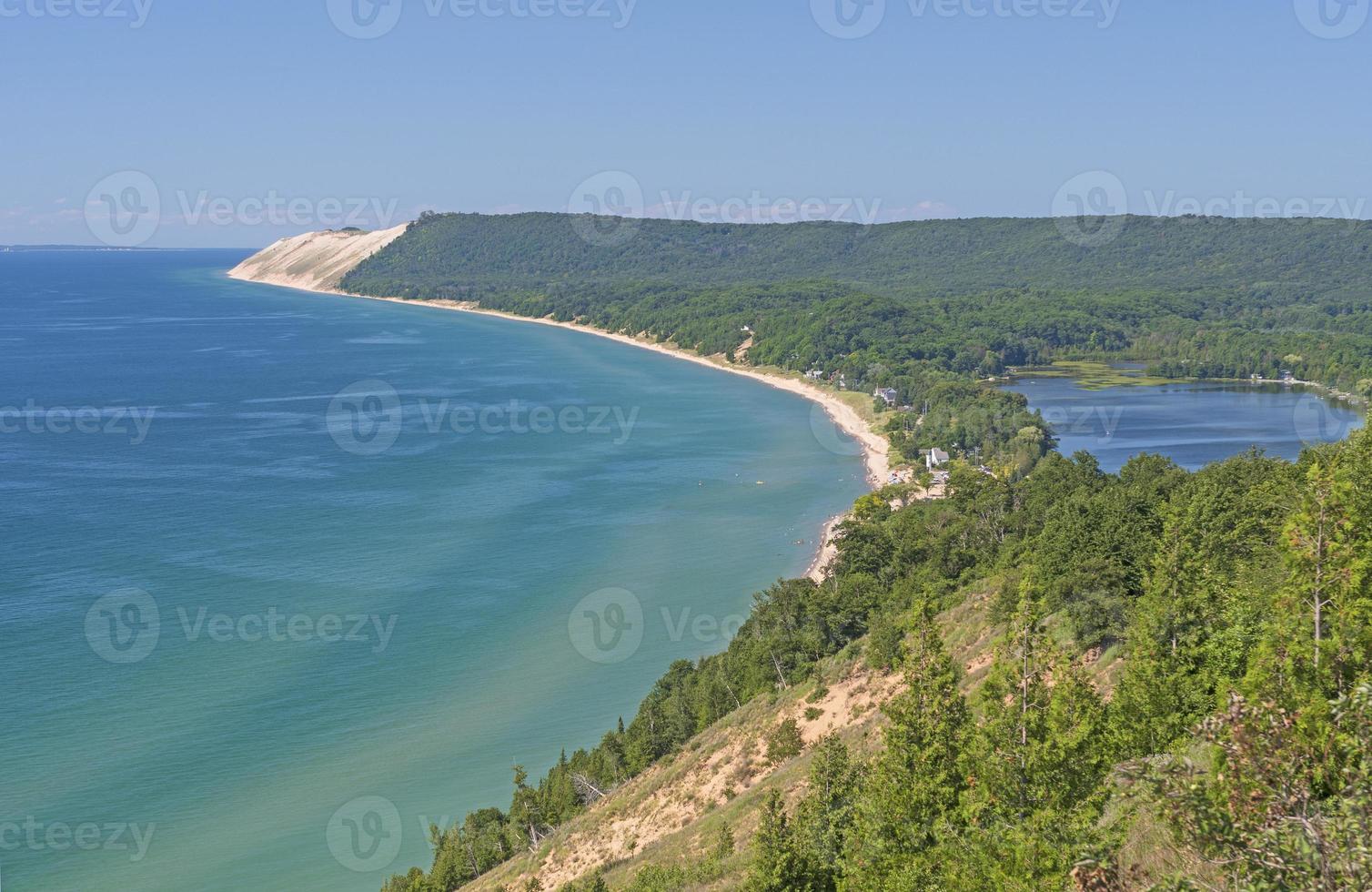 vue sur les dunes de sable côtières en été photo