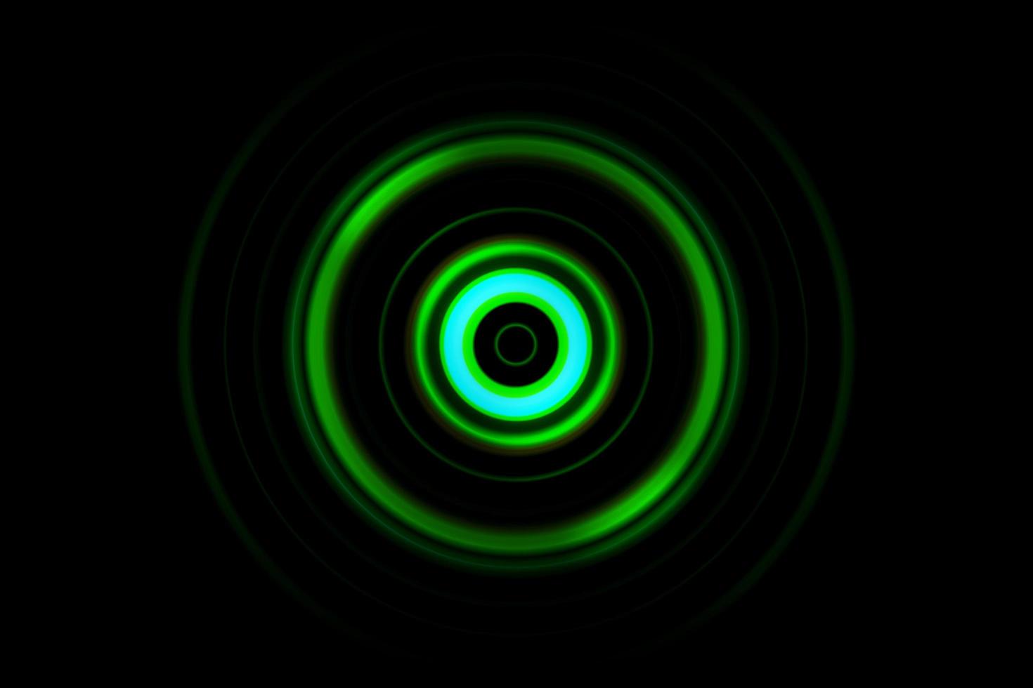 anneau vert clair abstrait avec fond oscillant d'ondes sonores photo