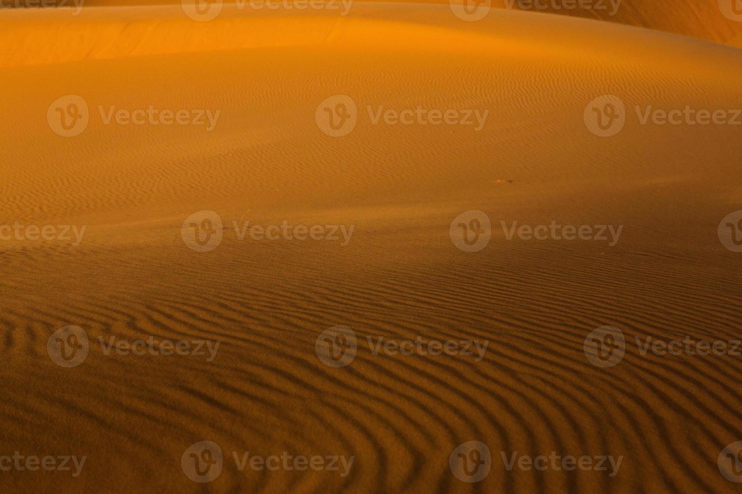 belles dunes de sable dans le désert du sahara au maroc. paysage en afrique dans le désert. photo