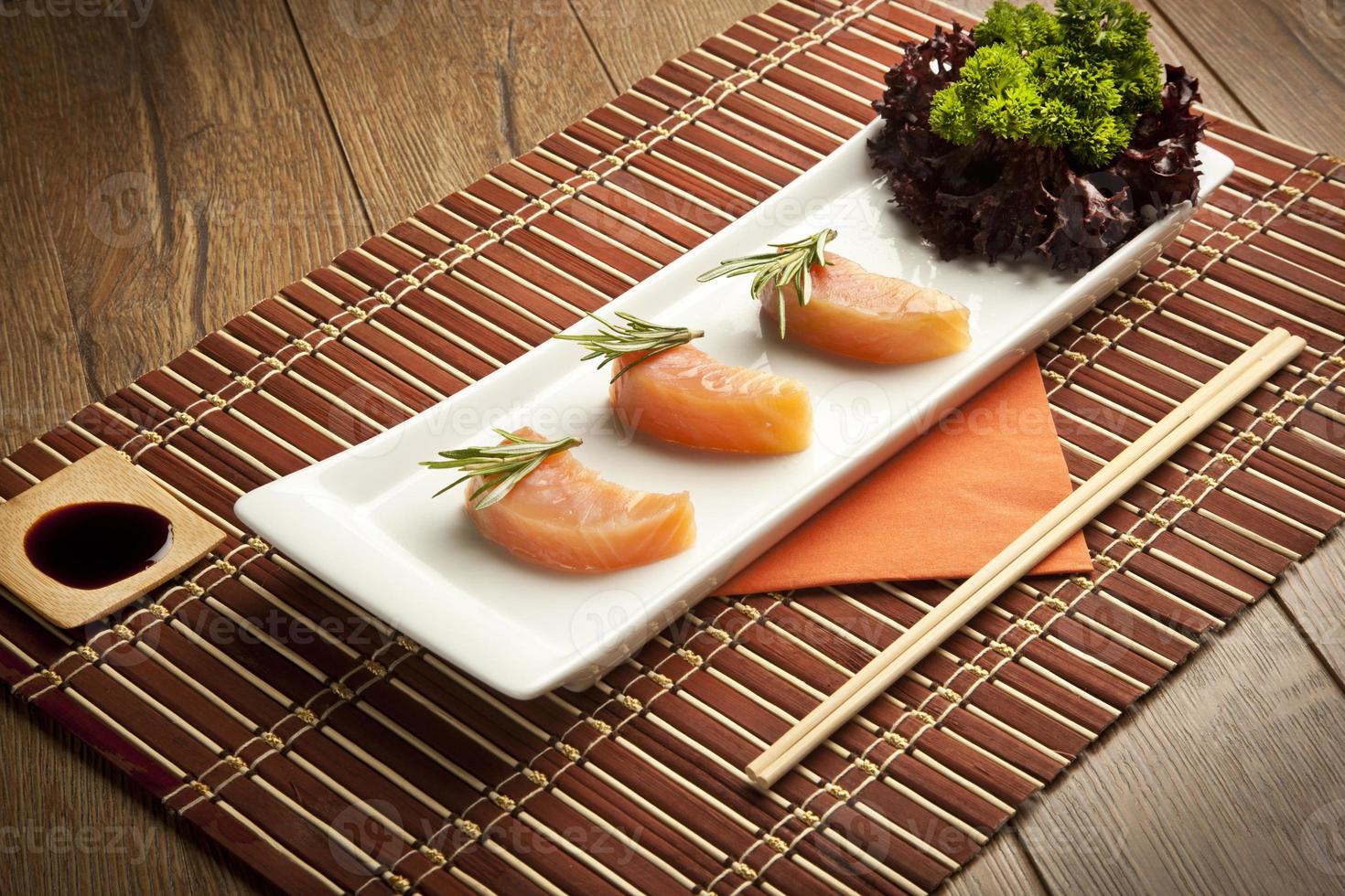 saumon, sushi Banque d'Image photo