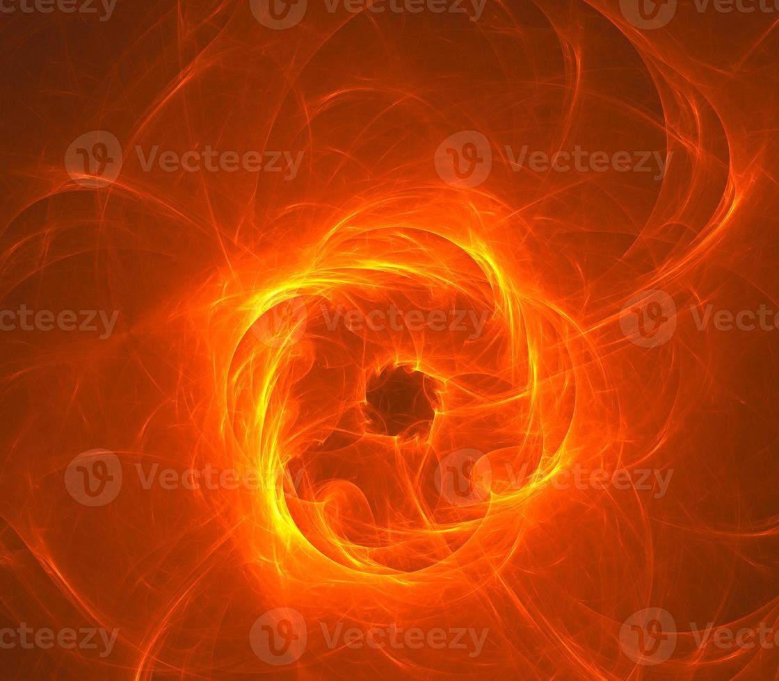 fond abstrait d'art fractal, évocateur de flammes de feu et de vague chaude. thème de feu en spirale d'art d'illustration fractale généré par ordinateur. photo