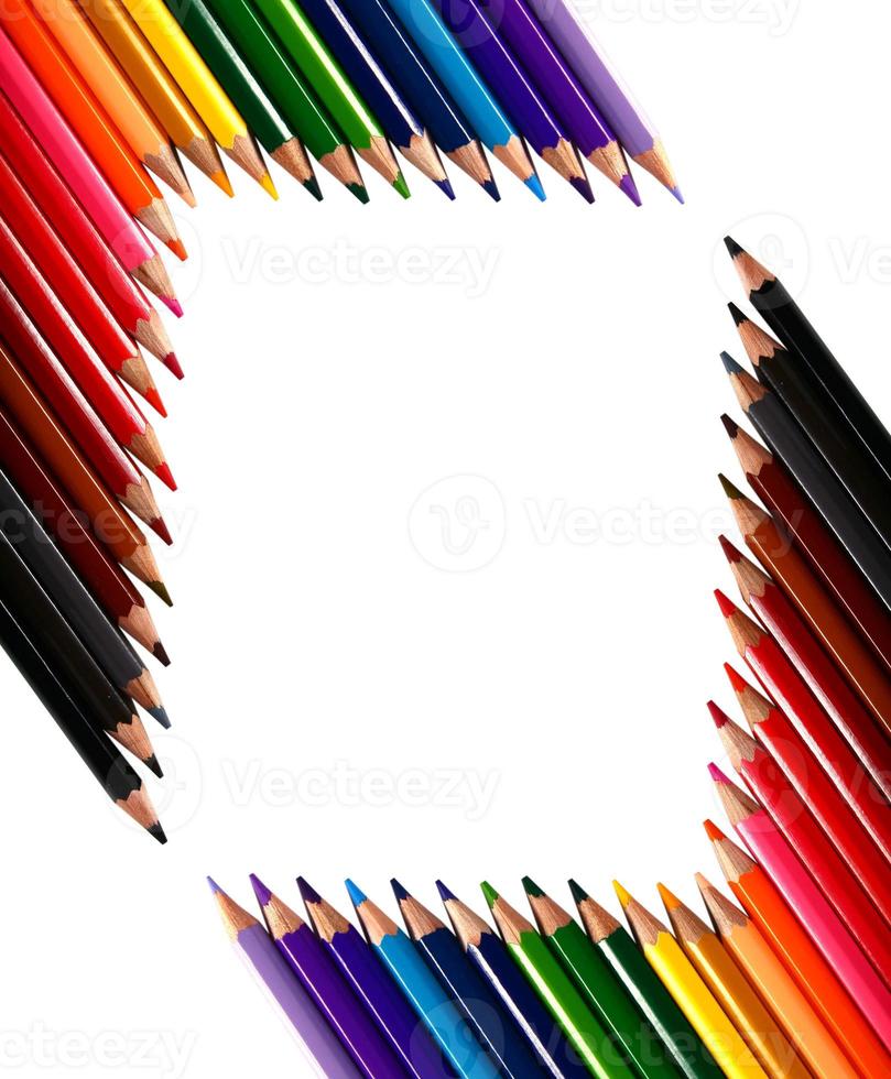 cadre fait de crayons de couleur photo