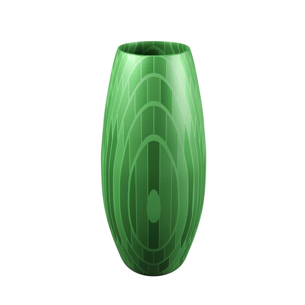 Rendu 3D texture vert isolé de vase en fond blanc photo