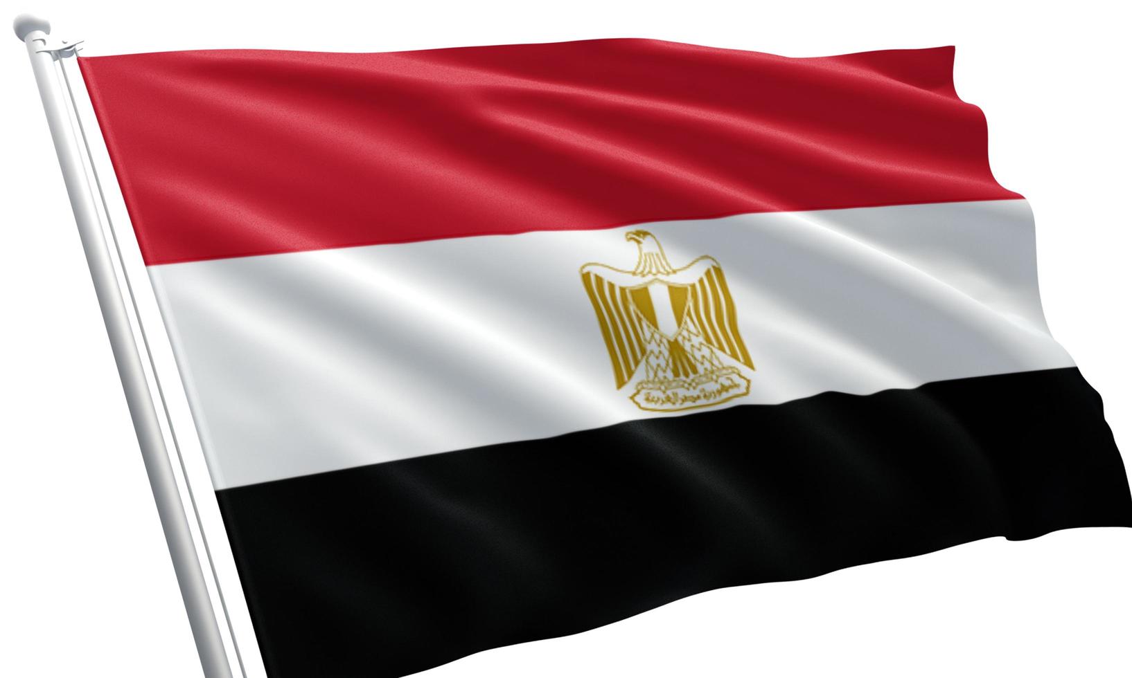 gros plan agitant le drapeau de l'egypte photo