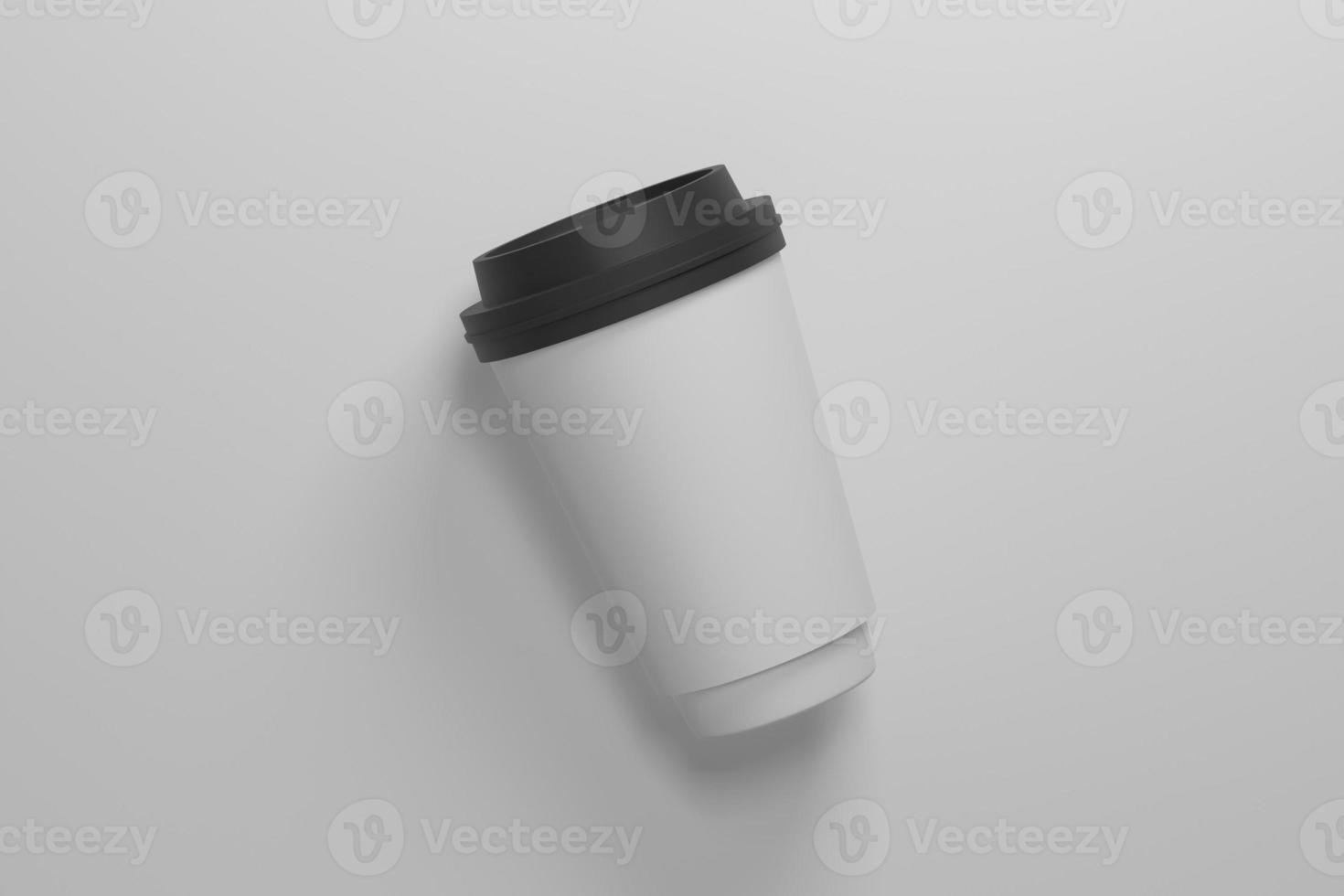 tasse à café en papier réaliste isolée photo