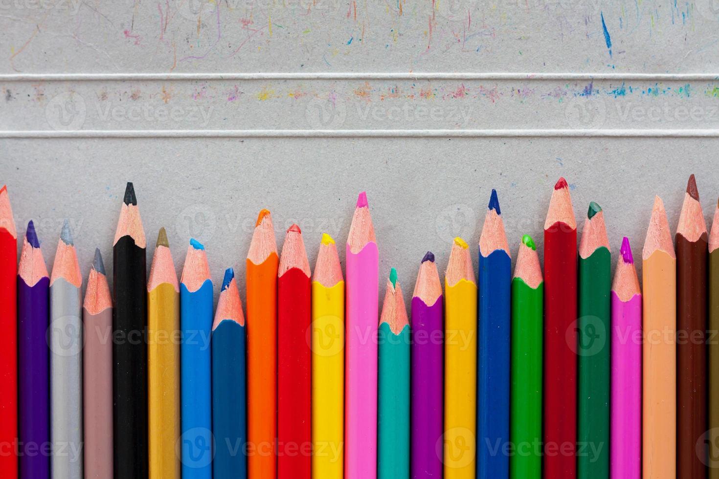 crayons de couleur gros plan photo