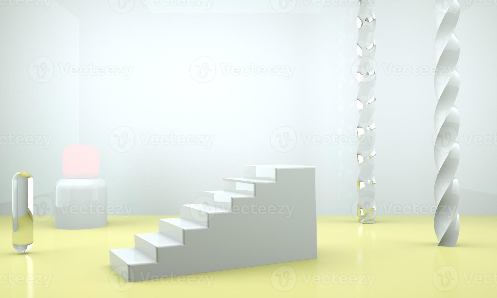 Fond abstrait 3d, podium de forme de géométrie de scène pour l'affichage du produit, illustration 3d. photo