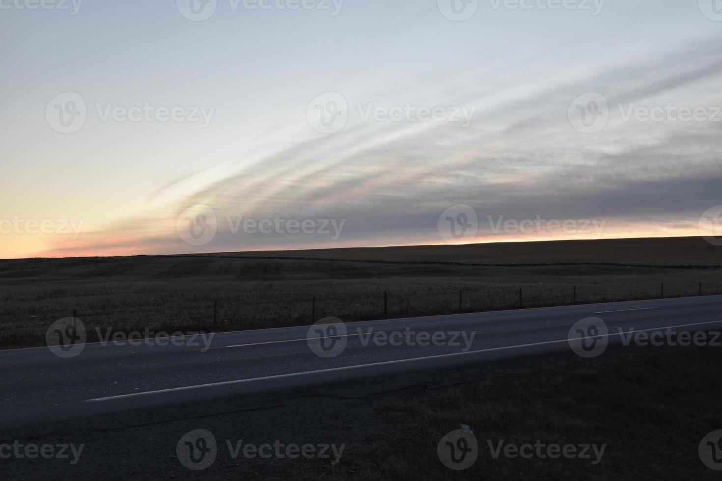 ciel bleu et rose des prairies photo