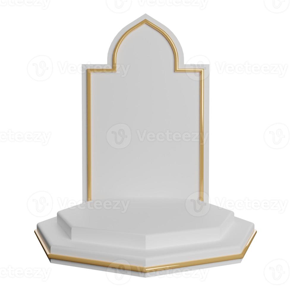 ramadan mubarak eid fitri adha modèle de podium de produit spécial icône 3d photo de haute qualité