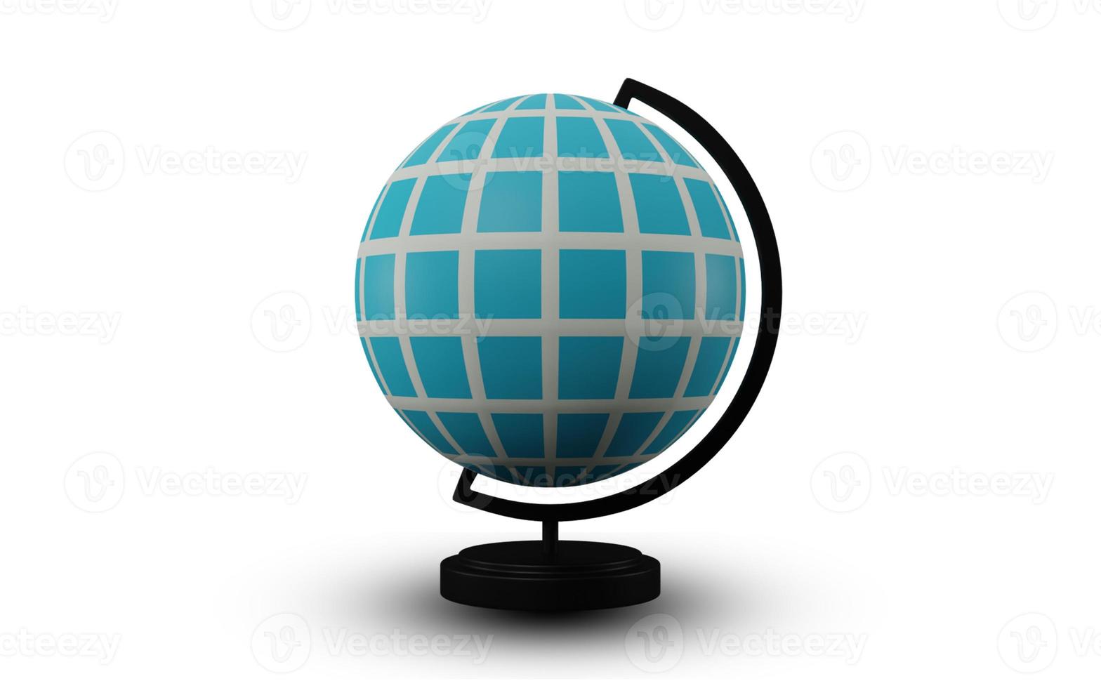 Conception d'illustration de globe 3d sur fond blanc photo