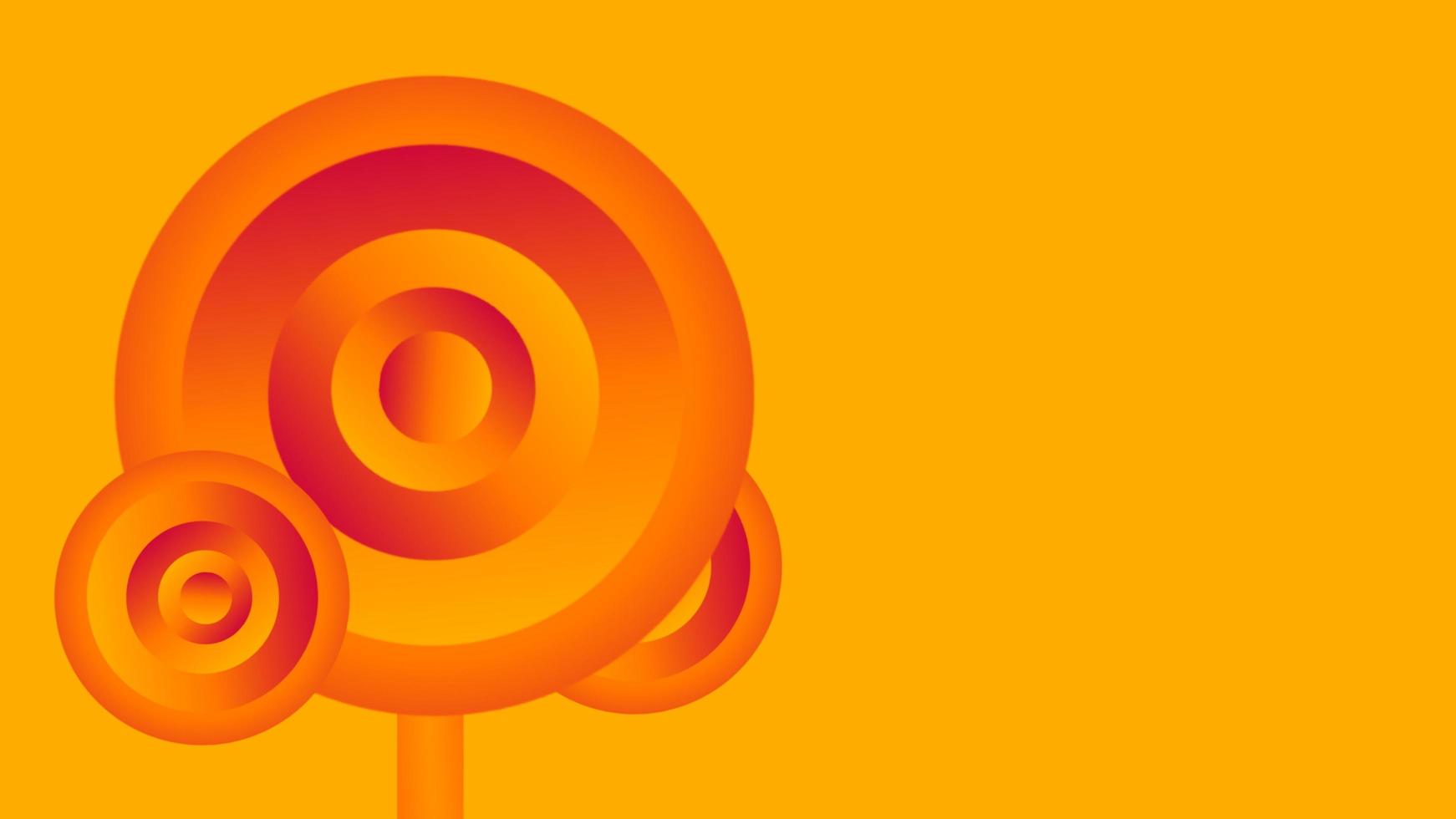 fond dégradé de géométrie de cercles avec combinaison de couleurs jaune et orange. conception de fond de présentation. adapté à la présentation, à l'affiche, au fond d'écran, au site Web personnel, aux expériences ui et ux. photo