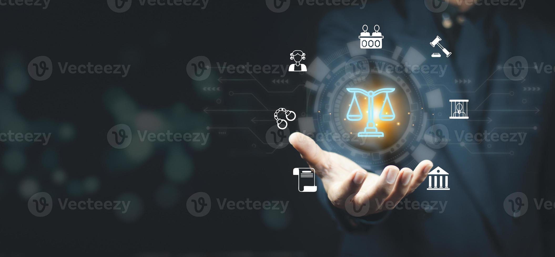 avocat en droit du travail concept de technologie internet d'entreprise juridique photo