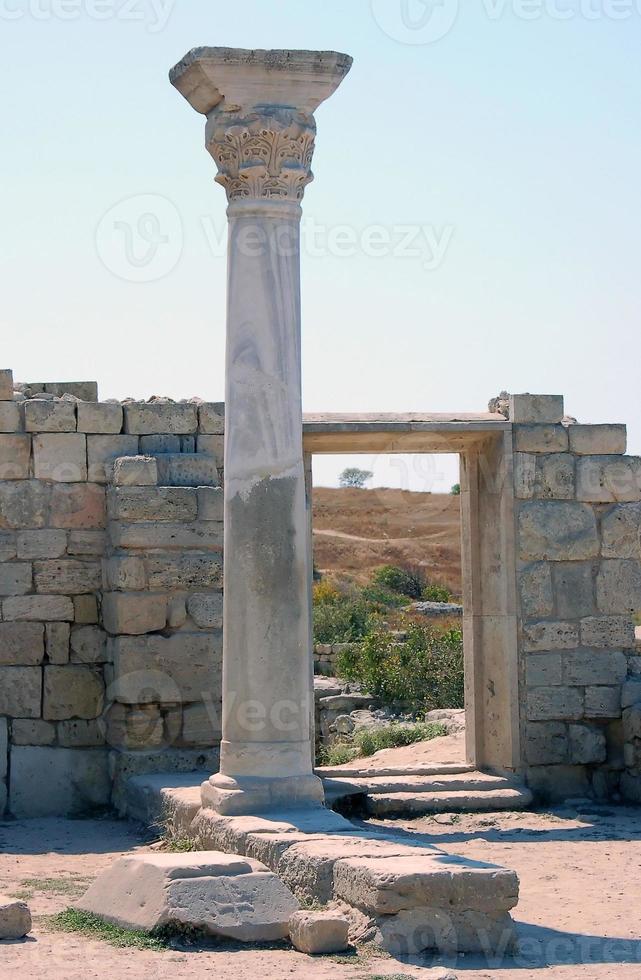 pilier de colonne blanche photo