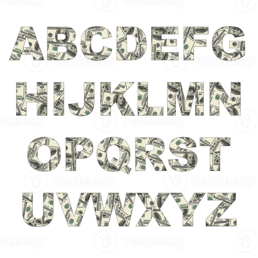 derniers de l'alphabet en dollars photo