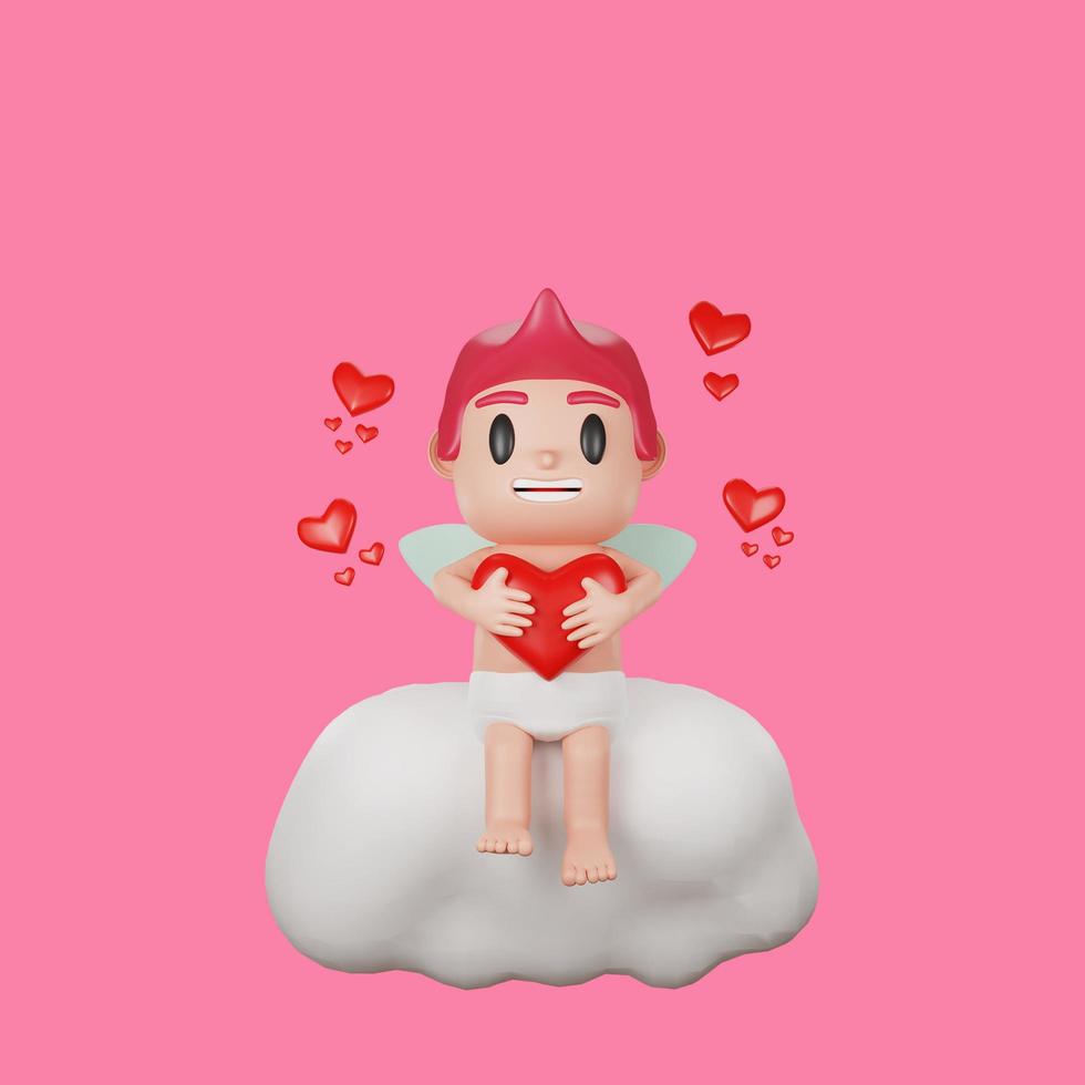 concept de la saint-valentin personnage cupidon photo