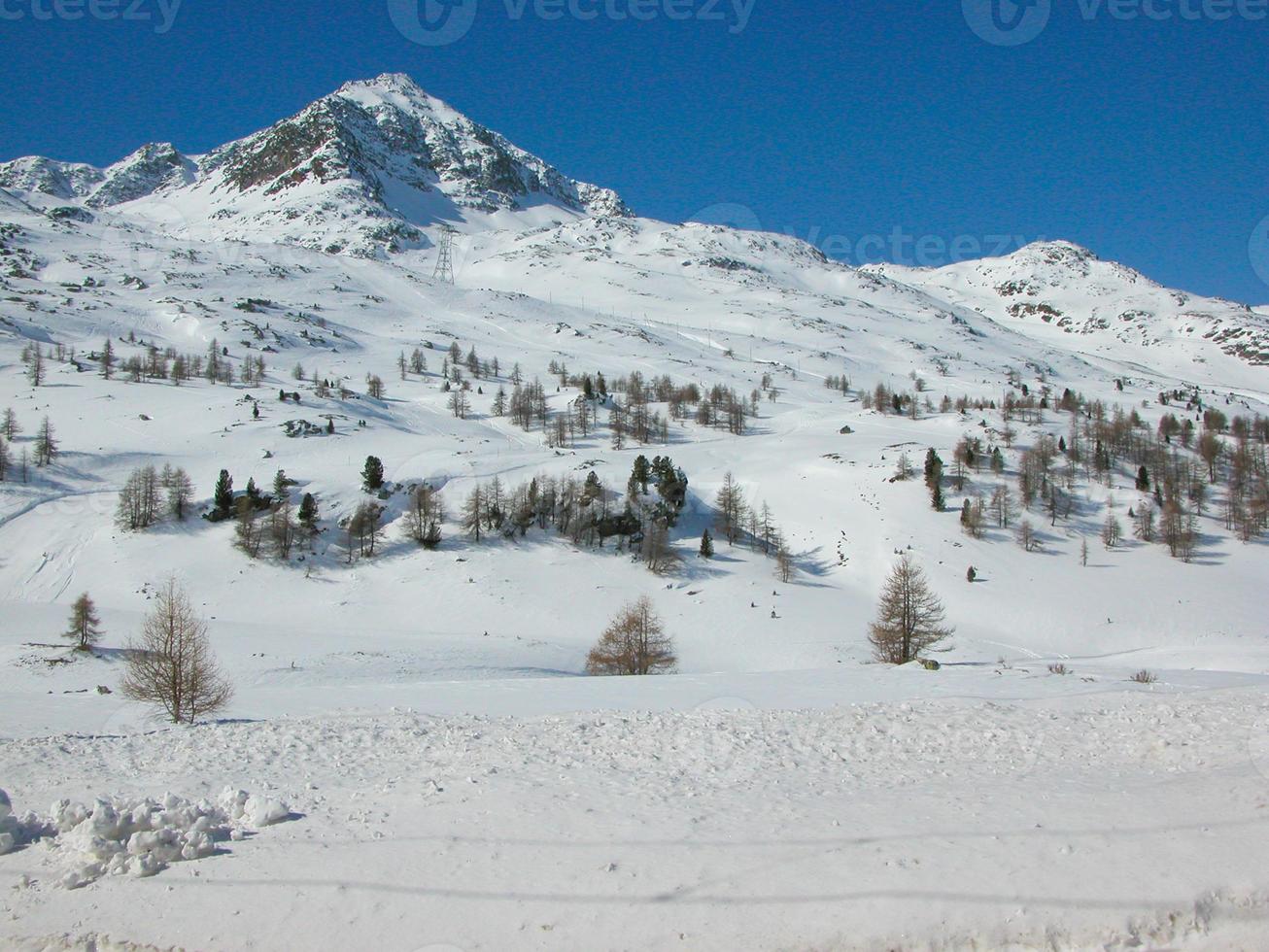 chaîne de montagnes du piz bernina dans les alpes rethiques suisses dans le canton gr photo