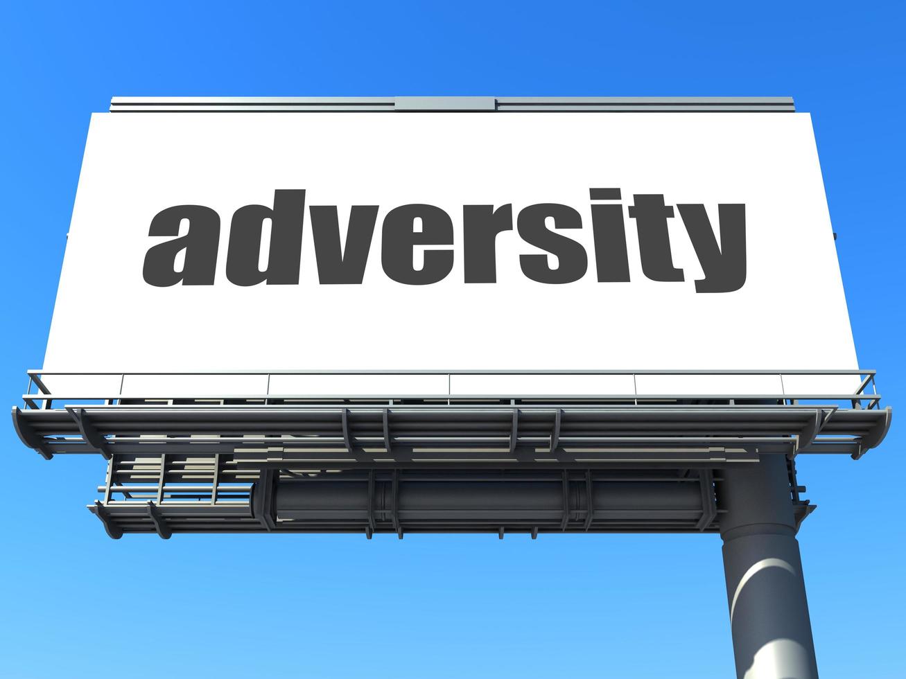 mot d'adversité sur le panneau d'affichage photo
