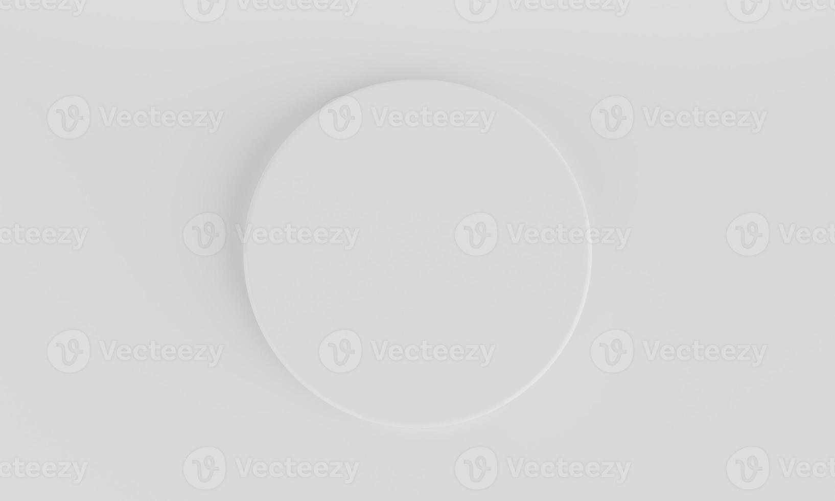 vue de dessus fond de podium de produit circulaire minimal blanc. concept abstrait et objet. rendu 3d photo