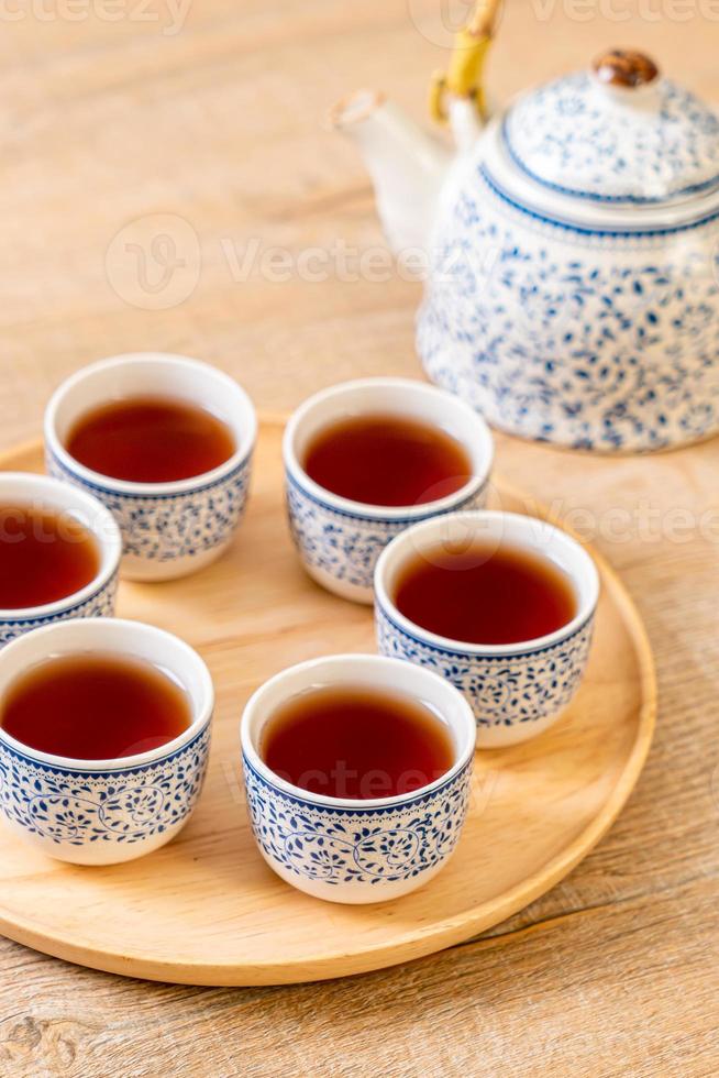 beau service à thé chinois photo