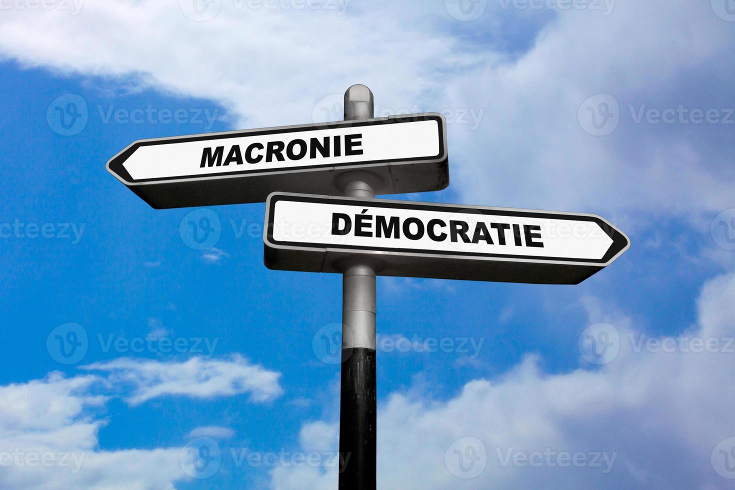 macronie vs démocratie photo