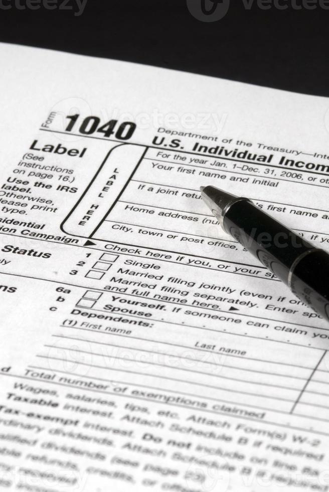 formulaire d'impôt sur le revenu photo