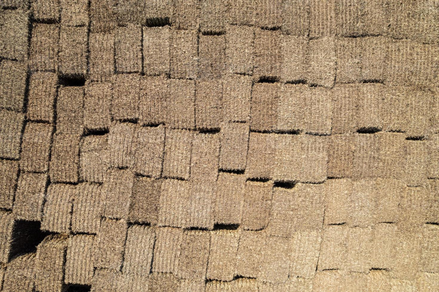 la bagasse est utilisée comme biocarburant et dans la fabrication de pâte à papier et de matériaux de construction. vue aérienne. photo