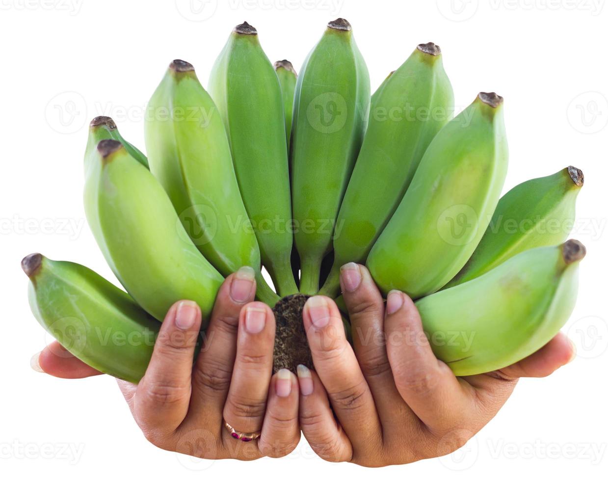 bananes avec de gros doigts. photo