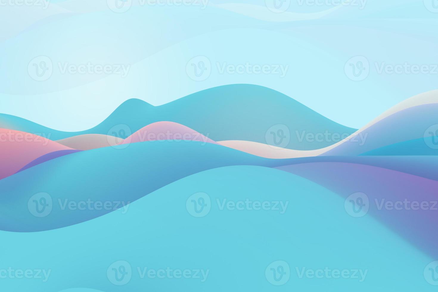 surface ondulée fluide violet et bleu marine avec rendu 3d d'ombre bruyante. fond abstrait vague dégradé photo