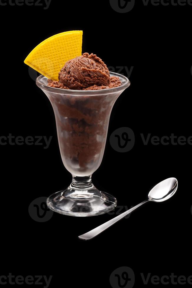 tasse de crème glacée au chocolat photo