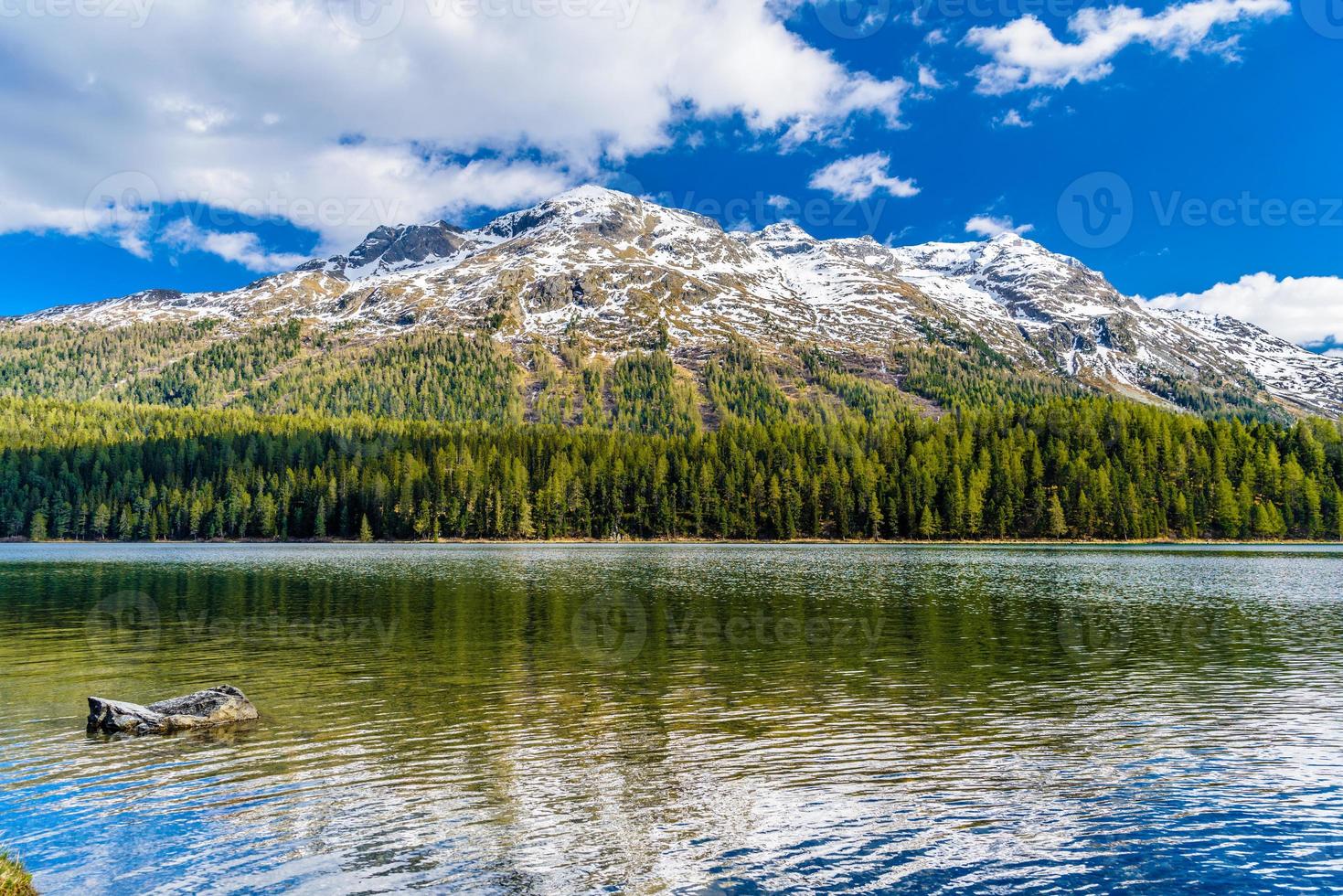 cristal bleu lac st. moritz, sankt moritz, maloja, grisons, swi photo