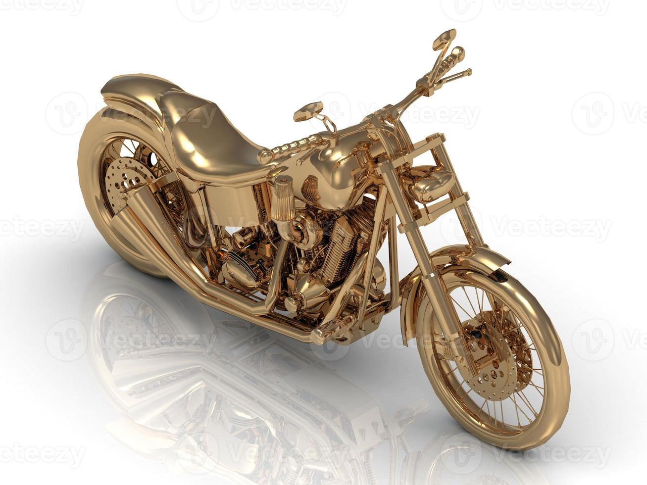statuette en or d'une moto puissante photo
