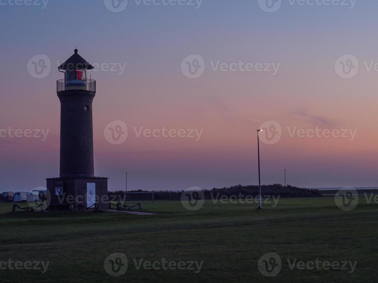 coucher de soleil sur l'ile de juist photo