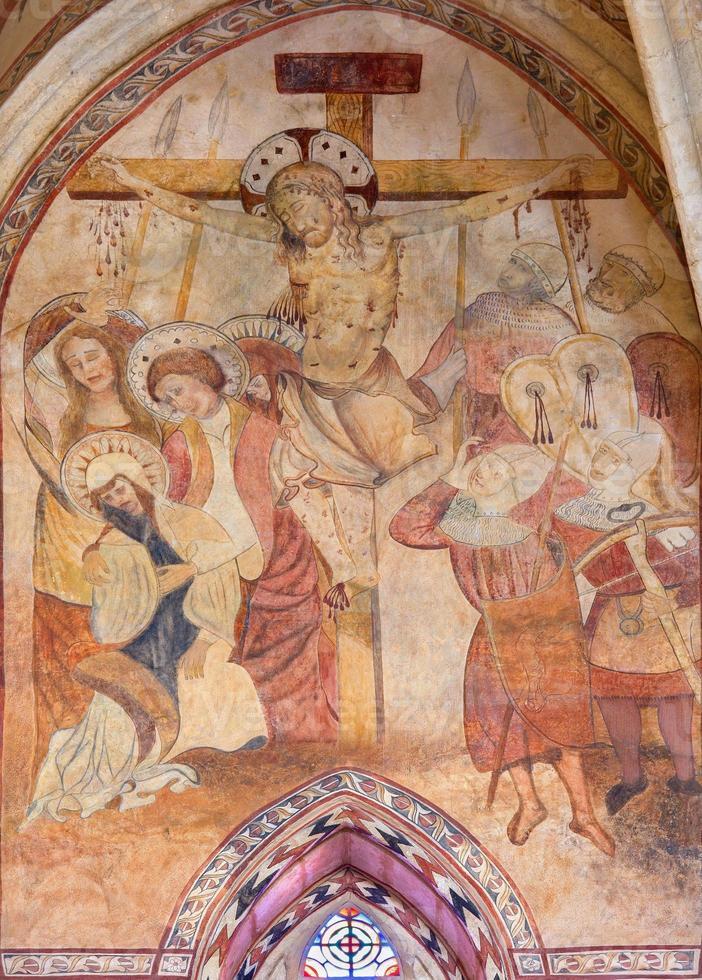 Cordoue - la fresque médiévale de la crucifixion photo