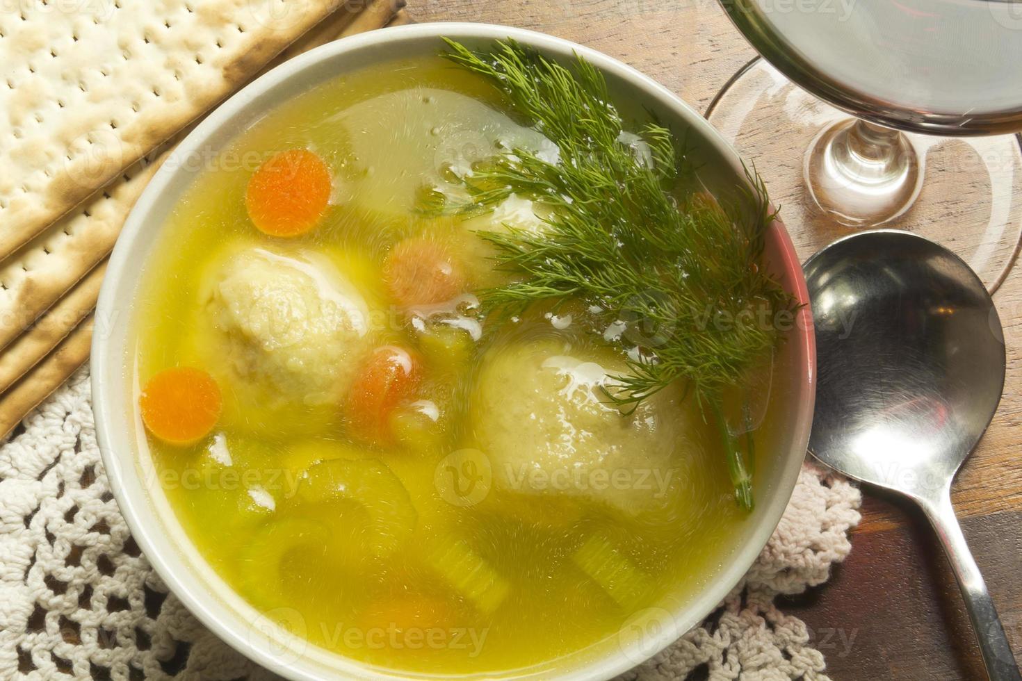 soupe aux boules de matzoh photo